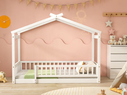 Bed House Bed Frame With Fence