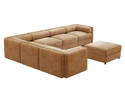 Contemporary Elegant Sofa With Storage And Ottoman