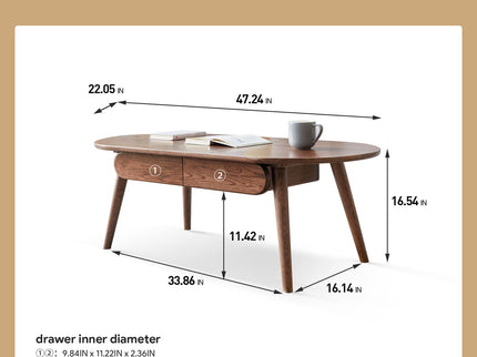 Capsule Centre Low Table With Drawers Coffee Table