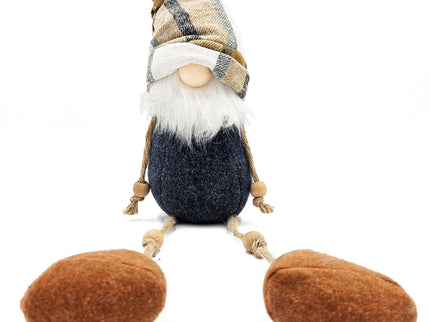 3 Pieces Fall Thanksgiving Gnomes Decorations, Harvest Festival Table Home Ornaments For Holiday Party Gifts - Blue / Brown
