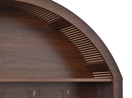 Arched Top Hall Tree With 5 Hooks