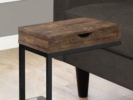 Accent Table, C - Shaped, Modern - Brown