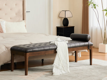 Upholstered End Of Bed Bench With Headrest