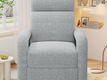 Push Back Recliner Armchair Upholstered Recliner Chair Single Sofa With Adjustable Backrest