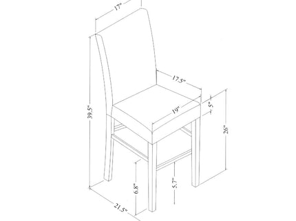 Leon - Bar Table And 4 Bar Stools - Espresso / White