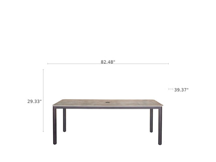 Verona - Dining Table - Dark Espresso / Gray