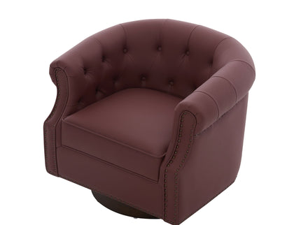 360° Swivel Accent Chair With Curved Back