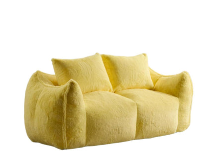 Giant Bean Bag Couch, Ultra Soft Fluffy Loveseat For Living Room