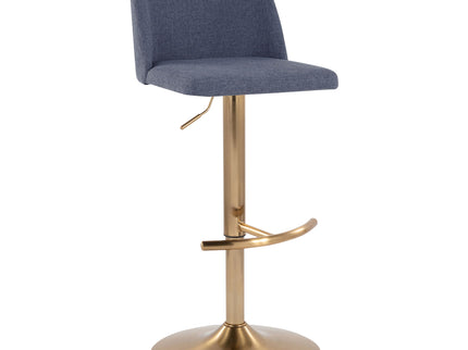 Toriano - Contemporary Adjustable Barstool With Swivel With Rounded T Footrest (Set of 2)