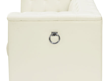 Earline - Upholstered Track Arm Loveseat - White