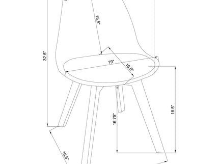 Elegant Padded Side Chair (Set Of 2)