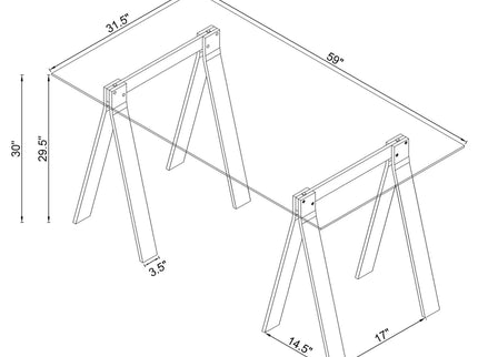 Roda - Writing Desk - Clear