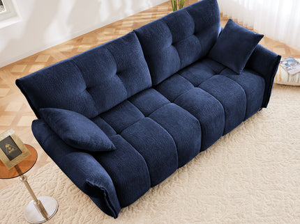 Modern Sofa & Pillows, Textured Cover, High Rebound Cushions