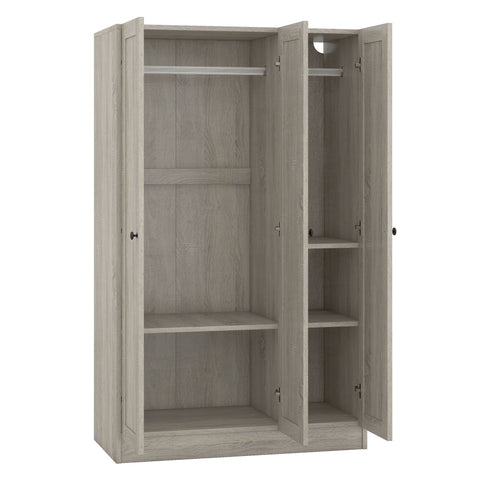 3 Door Shutter Wardrobe With Shelves