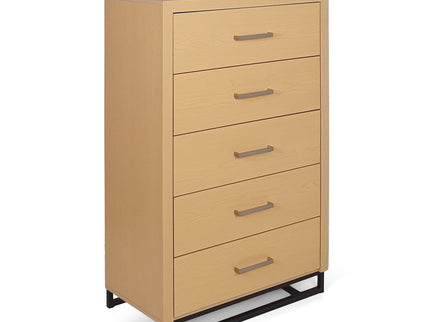 Borah - Contemporary Wood 5 Drawer Dresser - Natural