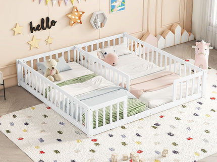 Double Floor Bed With Fence, Guardrails, Without Door