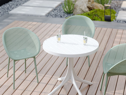 Modern Lounge Chair Set With Round Table