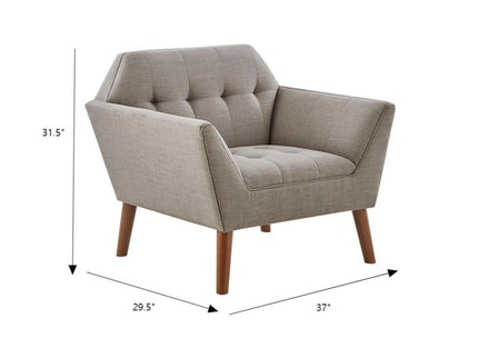 Modern Lounge Chair With Button Tufting