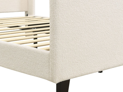 Platform Bed Frame With Tall Headboard And High Footboard