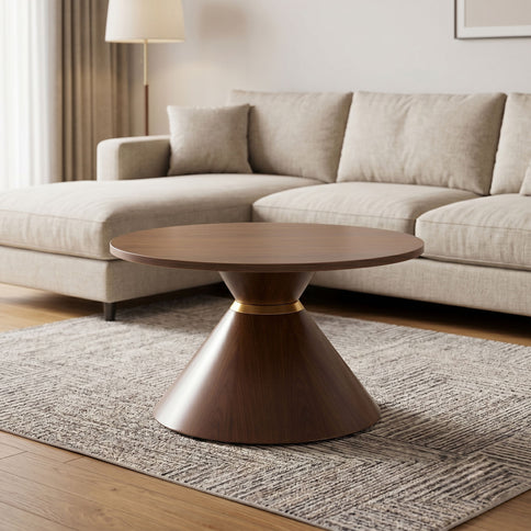 2 Piece Round Coffee Table Set For Living Room