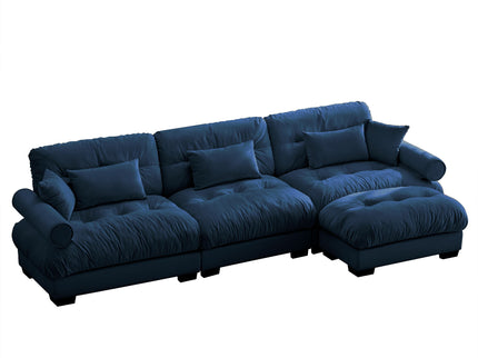 Super Comfort Oversized Modular Sectional Sofa With Movable Ottoman