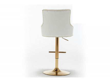 Adjustable Swivel Bar Stool With Nailhead Trim (Set of 2)