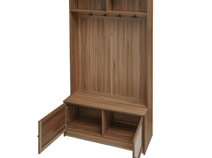 Modern Storage Closet For Bedroom, Entryway, Or Living Room - Walnut