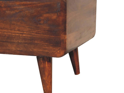 Curved Blanket Box - Chestnut