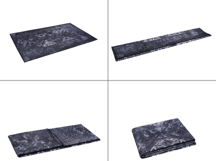 Maval - 2' X 3' Washable Area Rug - Black / Gray
