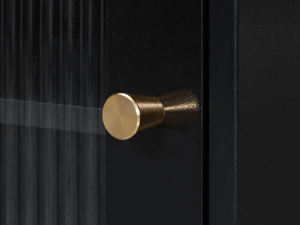 Modern Makeup Vanity Desk With Drawers Cabinet & Charging Port Engineered Wood Space Saving Design For Small Places - Black