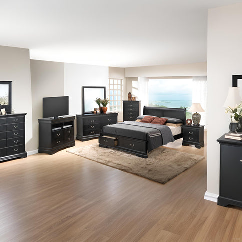 Upholstered Panel Sleigh Bed Design