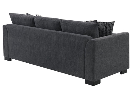 Pacheco - Upholstered Sleeper Sectional Chaise Sofa With Pocket Coils And Reversible Cushions - Dark Gray