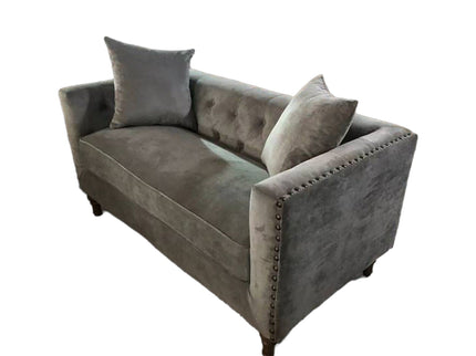 Sidonia - Loveseat With 2 Pillows - Gray