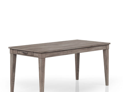 Rustic Dining Table 2 Storage Drawers And Leaf - Gray