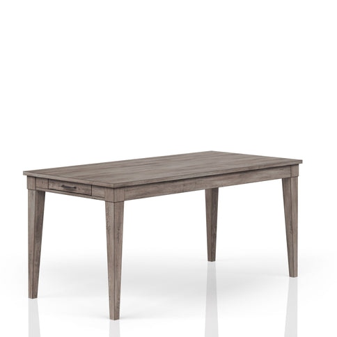 Rustic Dining Table 2 Storage Drawers And Leaf - Gray