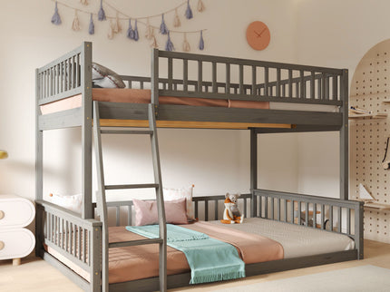 Bunk Bed With Ladder And Guardrails
