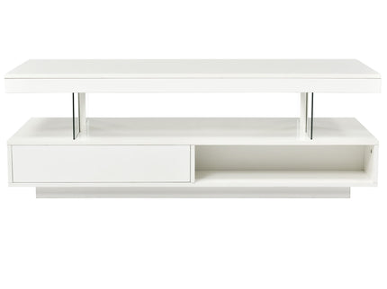 LED Coffee Table With 2 Drawers And Display Shelves