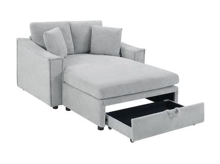 Modern Chaise Sofa With Hidden Storage For Living Room