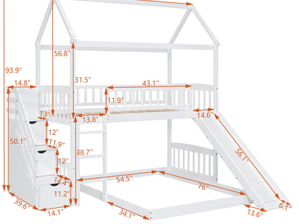 House Bunk Bed With Slide