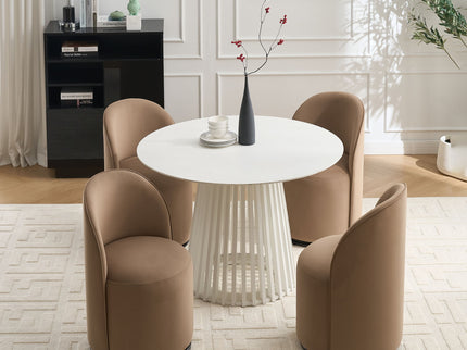 360 Degree Swivel Armless Dining Barrel Chair