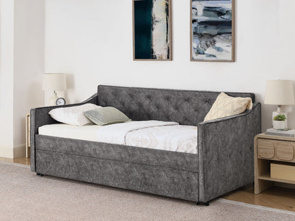 Daybed With Pop Up Trundle And USB Charging Armrest