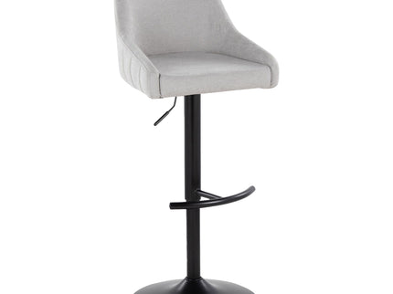 Hannah - Transitional Adjustable Barstool With Swivel With Rounded T Footrest (Set of 2)