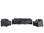 Dark Gray / 3 Pc. 3 Seater Sofa, 2 Chairs