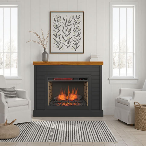 48" Fireplace With Mantel