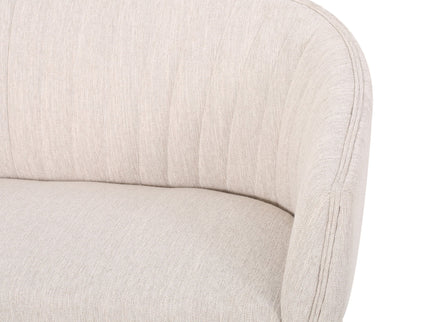 Mid Century Modern Loveseat With Channel Stitched Backrest