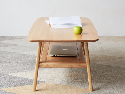 Low Coffee Table With Storage Shelf