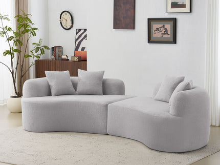 Curved 4 Seater Full Compression Sponge Sofa