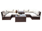 Beige / 2 Pc. U-Shaped Sectional, Table