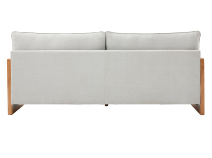 Modern 3 Seater Sofa With Wood Armrests
