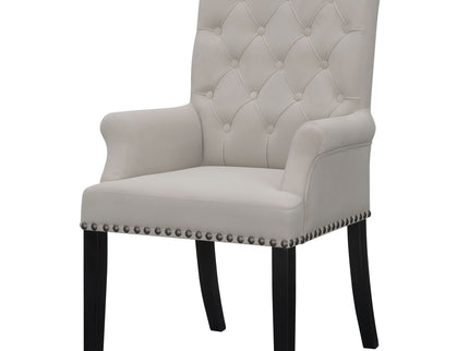 Norwich - Dining Arm Chair With Button Tufting And Rolled Top